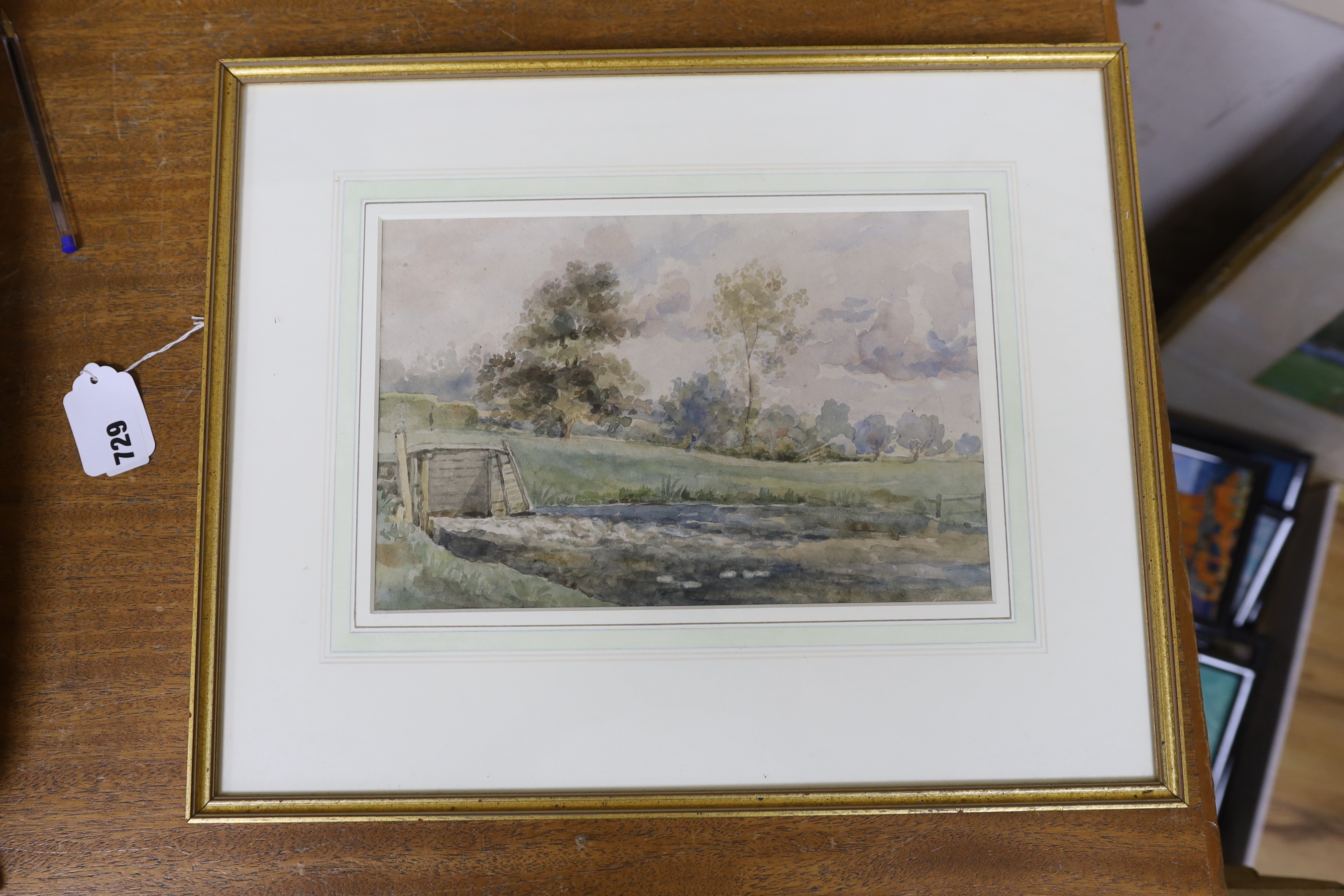 Thomas Churchyard (1798-1865), watercolour, 'On the River Colne, Essex', inscribed verso, 19 x 29cm